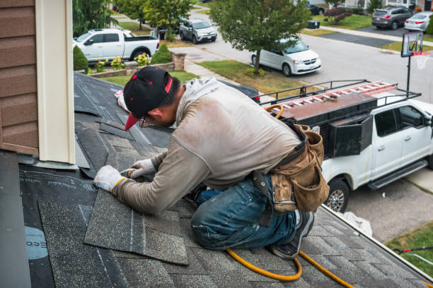 Professional Gutter Installation technician working in Carey, OH